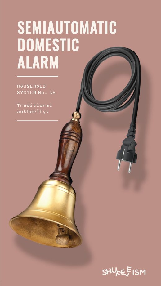 Shuffleism poster — SEMIAUTOMATIC DOMESTIC ALARM