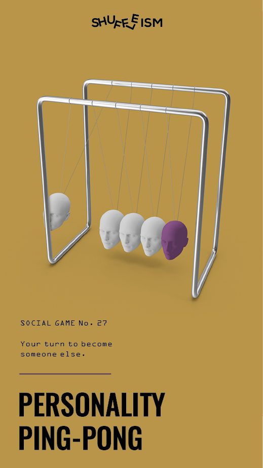 Shuffleism poster — PERSONALITY PING-PONG